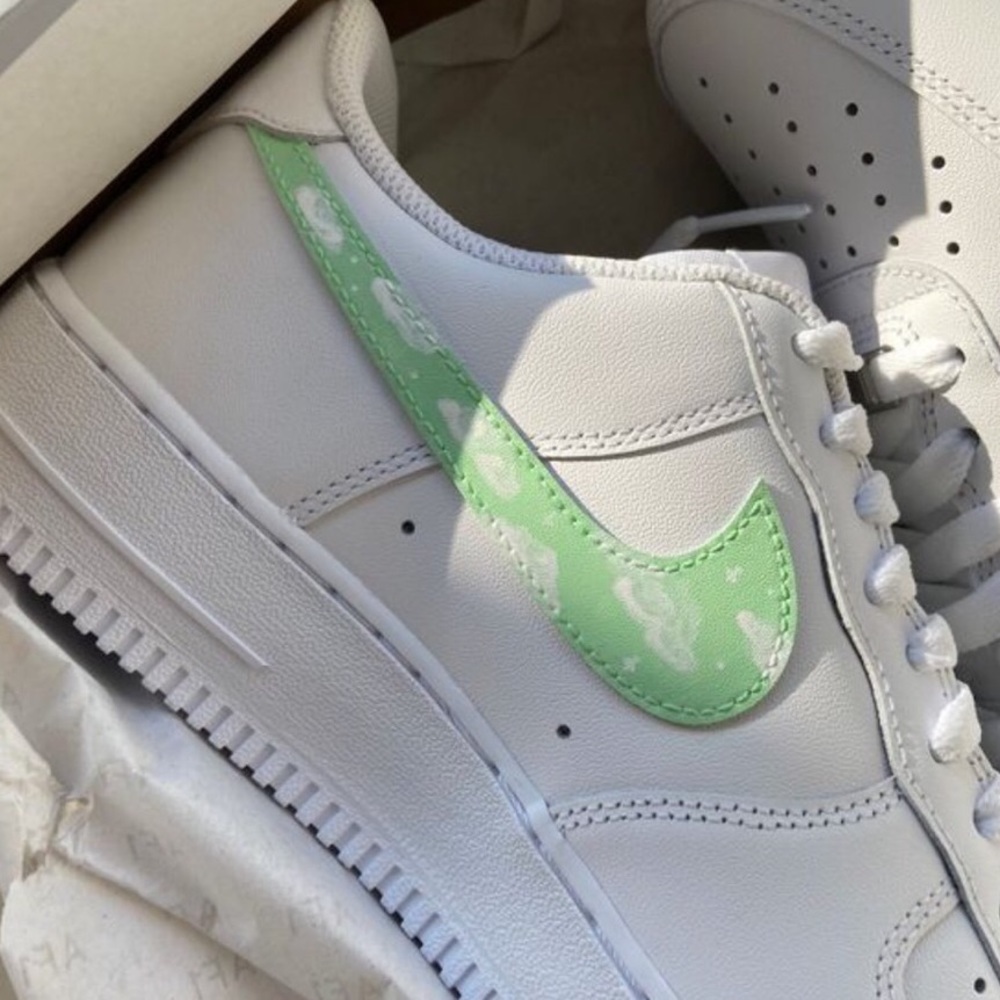Nike Green Air Force 1 Customs - Picture 2 of 2